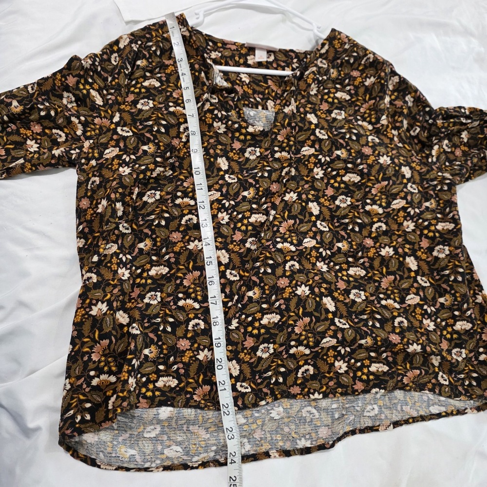 Knox Rose Womens Floral Top Size Medium Cottage Boho - Picture 5 of 7